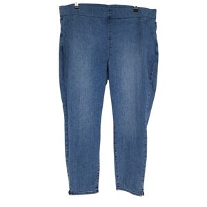 NYDJ Skinny Jeans Blue Lift Tuck High Rise Pull On Stretch Medium Wash Denim 18W